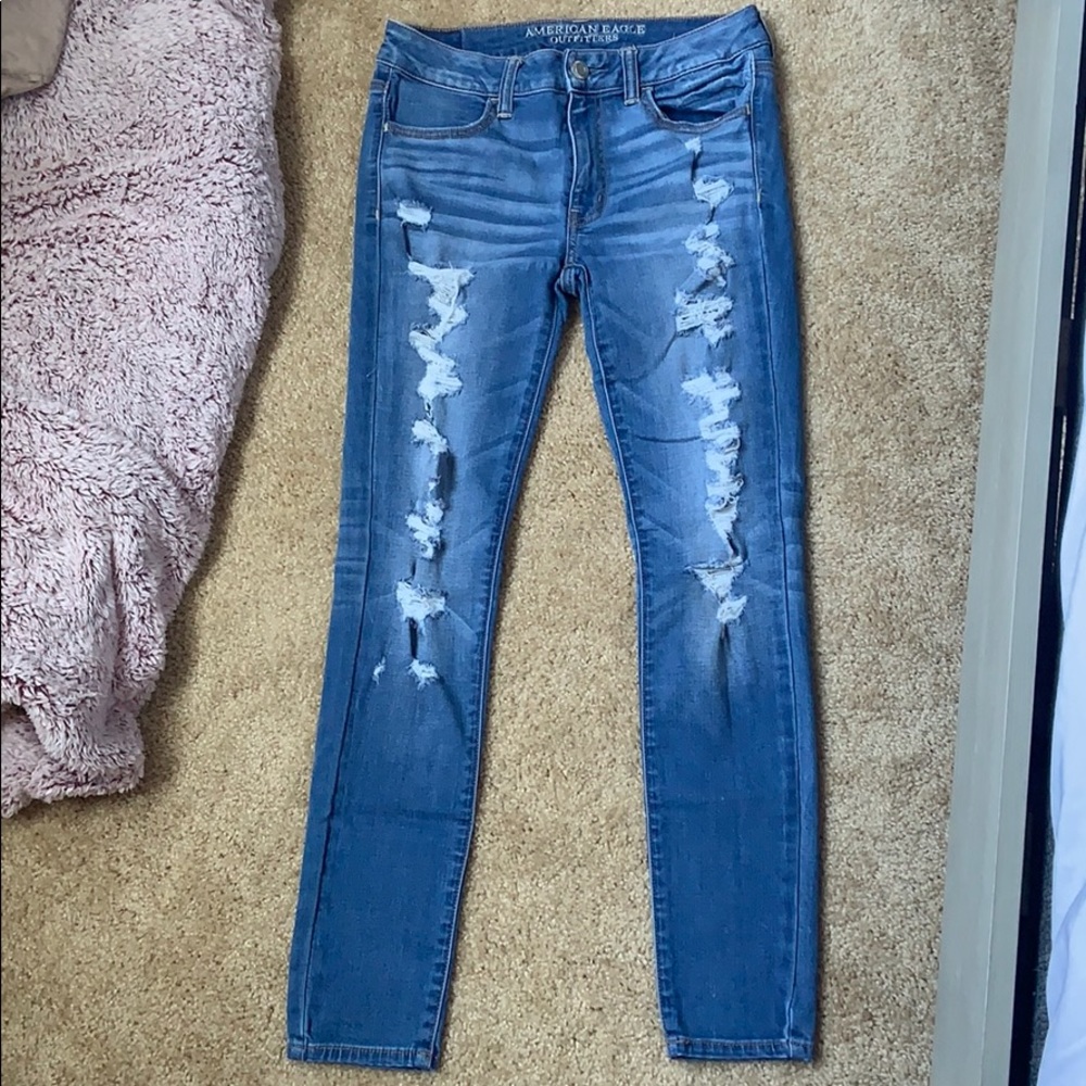 Destroyed American Eagle skinny jeans!